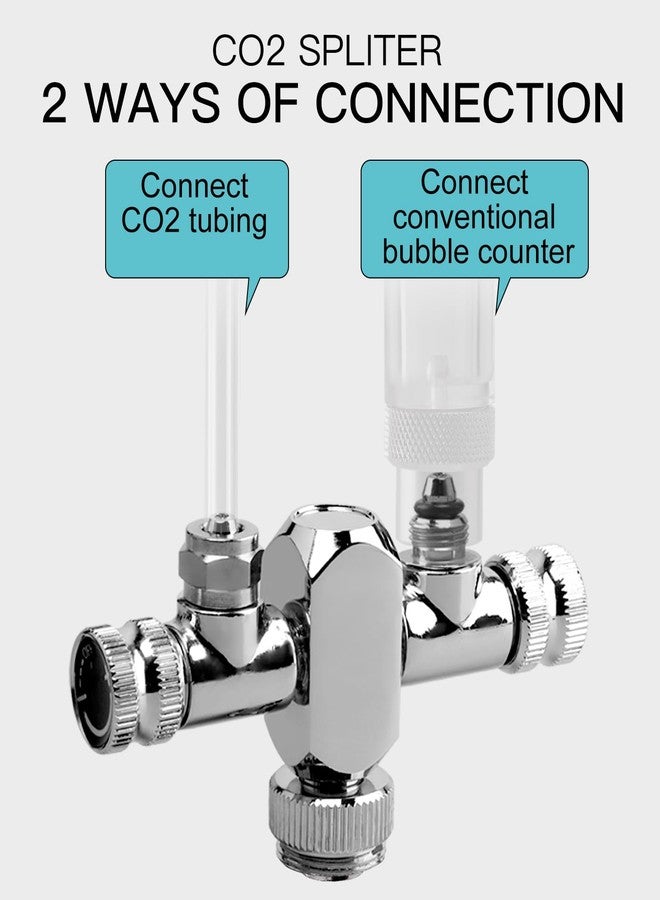 Clscea Aquarium CO2 Splitter Regulator Valve 2 Way, Dedicated to CO2 Generator - Image 3